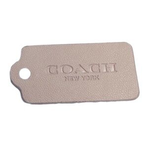 Authentic coach leather key fob tag